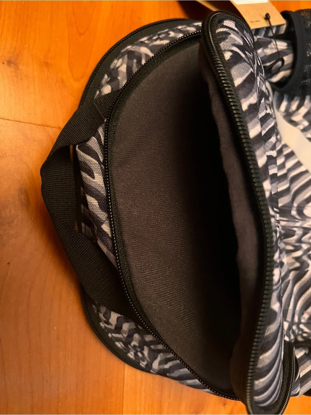 Nike Black & White Zebra-Print Backpack with Large Swoosh